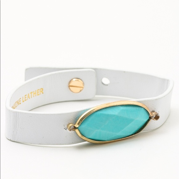 SwankStyles Jewelry - Gemstone Pendant Leather Bracelets